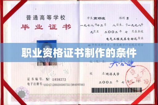 呼兰职业资格证书制作的条件